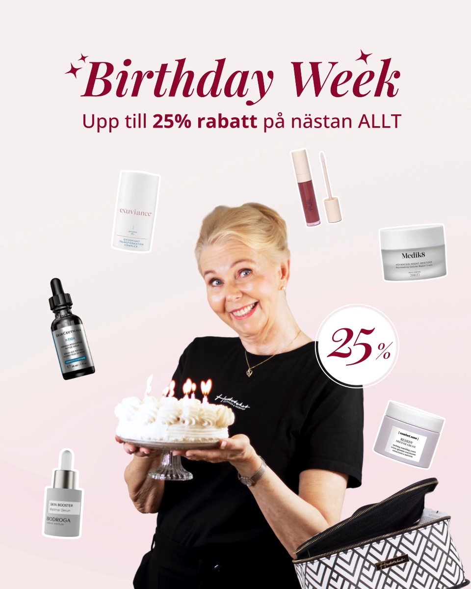 Upp till 25% rabatt under Hudotekets Birthday Week