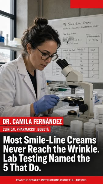 Most Smile-Line Creams Never Reach the Wrinkle. Lab Testing Named the 5 That Do.