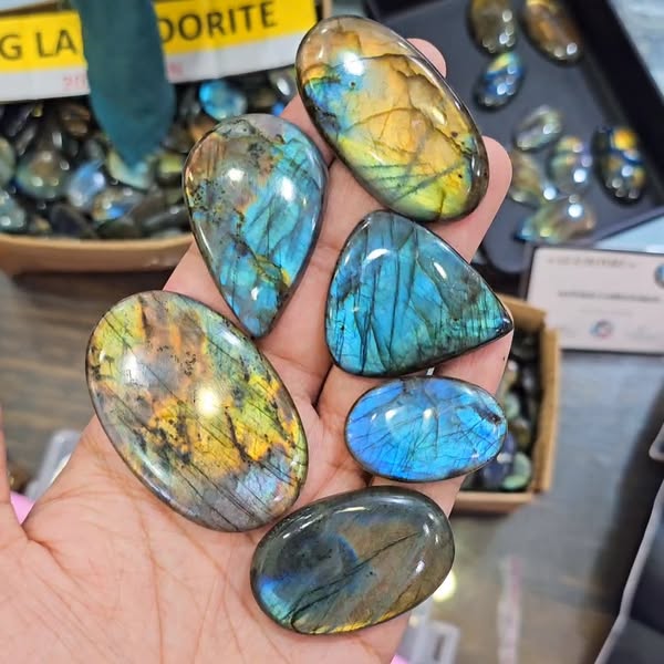 High Flash Labradorite Cabochons