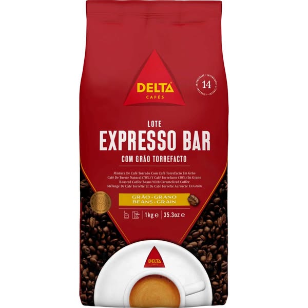 Café Grão Torrado Com Torrefacto (30%) Expresso Bar Delta 1 Kg