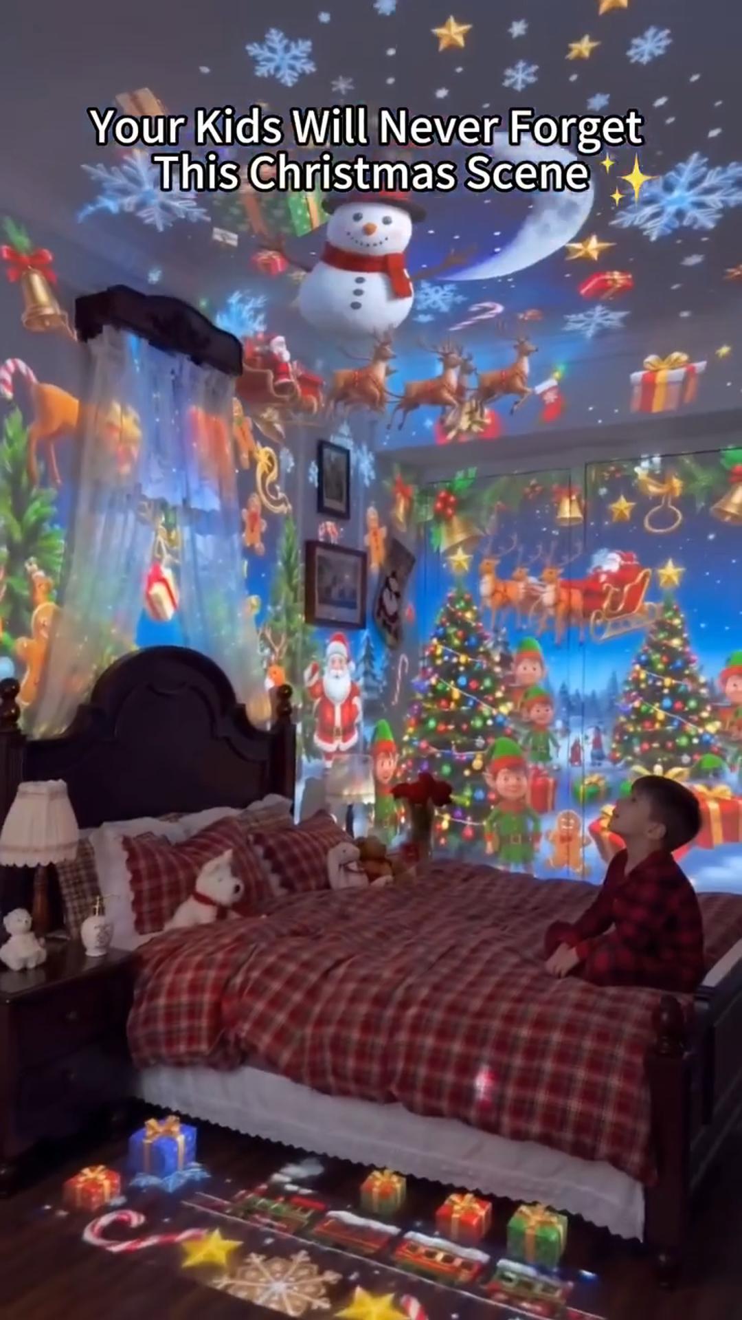 Plug-and-Play HD-Weihnachtsprojektor – 6 oder 10 festliche Szenen
