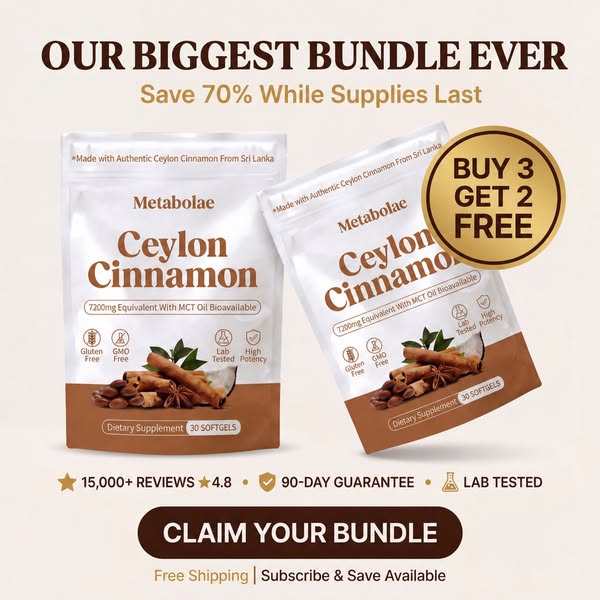 Ceylon Cinnamon 7200mg Equivalent with MCT Oil