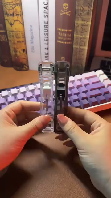 2 Pcs Portable Binder Clip Stapler, with 100 Pcs Small Binder Clips