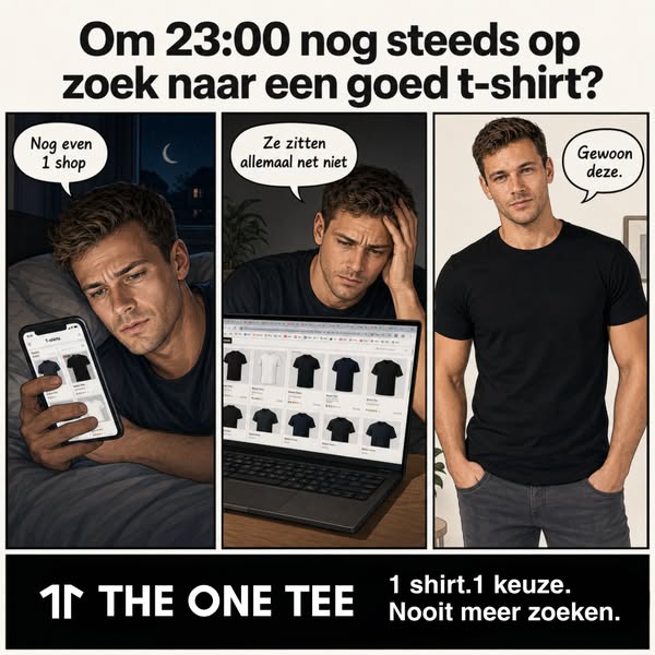 Stop met zoeken. Dit is het perfect t-shirt.