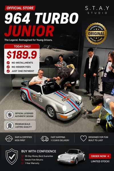 Handcrafted 964 Turbo Junior — ONLY $189.90!
