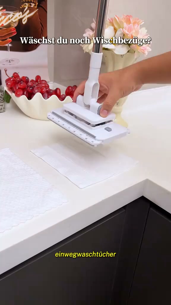 360°‑drehbarer Flach‑Press‑Bodenwischer