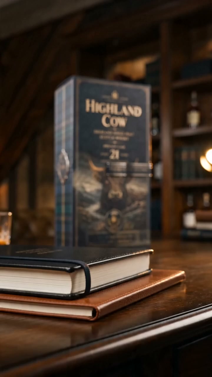 Highland Cow Private Cask 21 Years Cow Head Shaped Scotch Whisky Bottle
