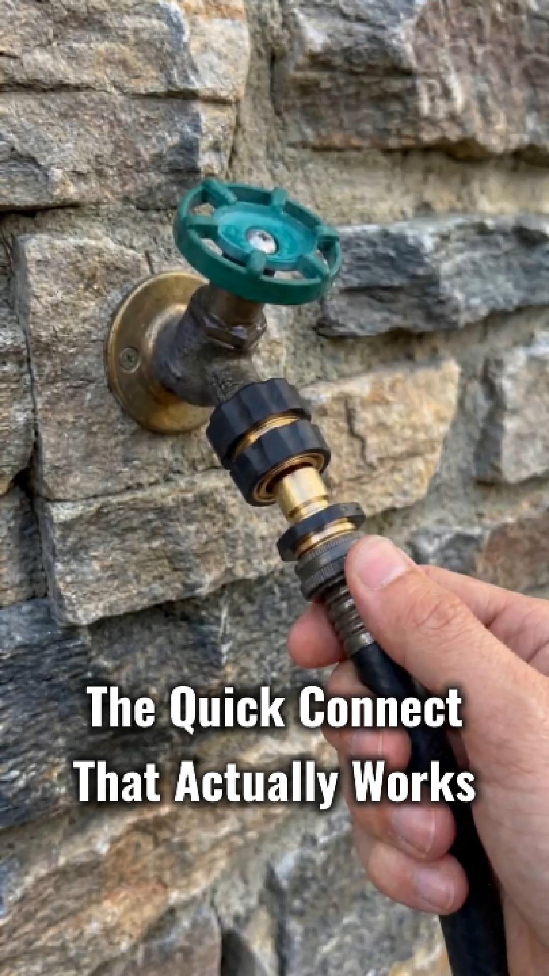 3/4 Inch Garden Hose Quick Connector 4 Sets/bag