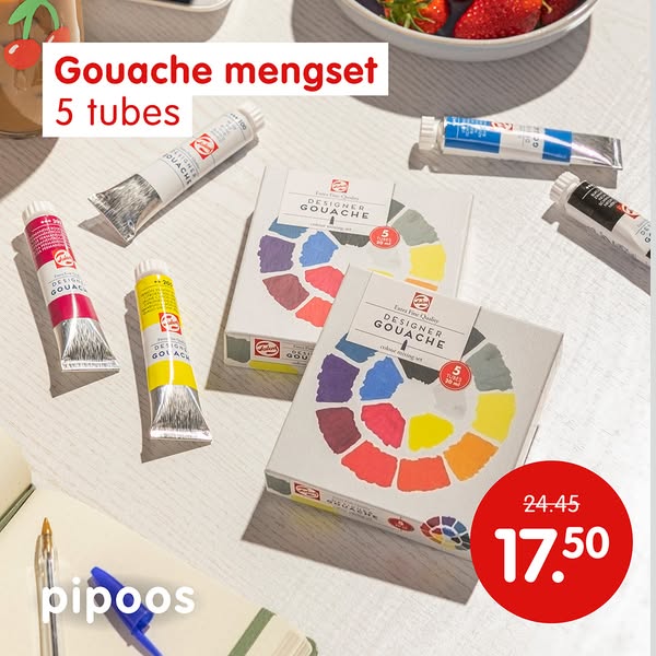 Ontdek pipoos: Gouache mengset nu €17,50