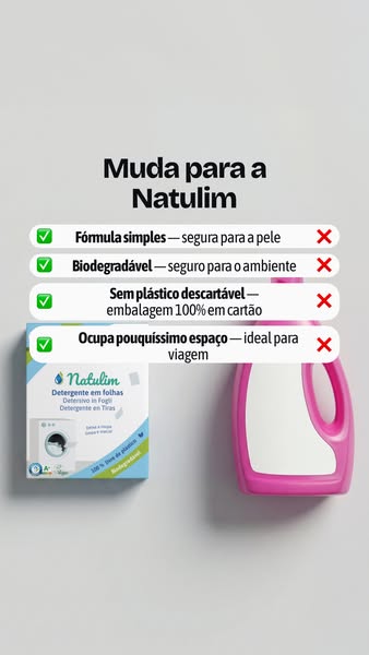 Detergente eficaz e sustentável