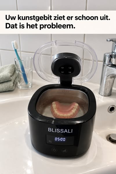 Uw kunstgebit ziet er schoon uit. Dat is het probleem.