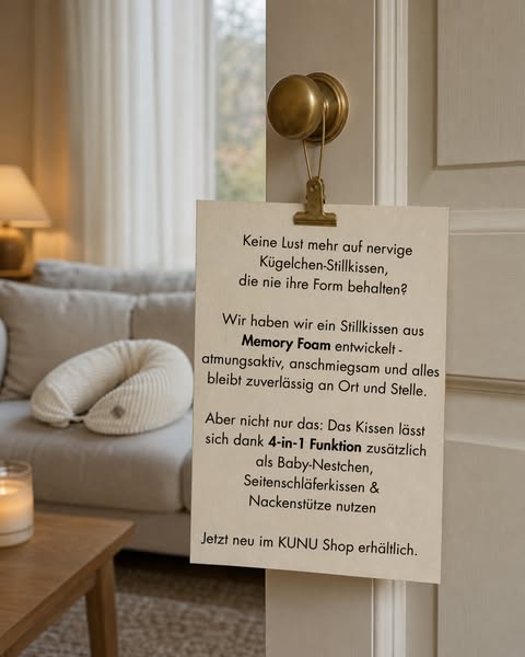 Das Stillkissen, das an Ort und Stelle bleibt
