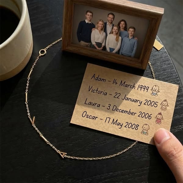 Personalized necklace with side letters