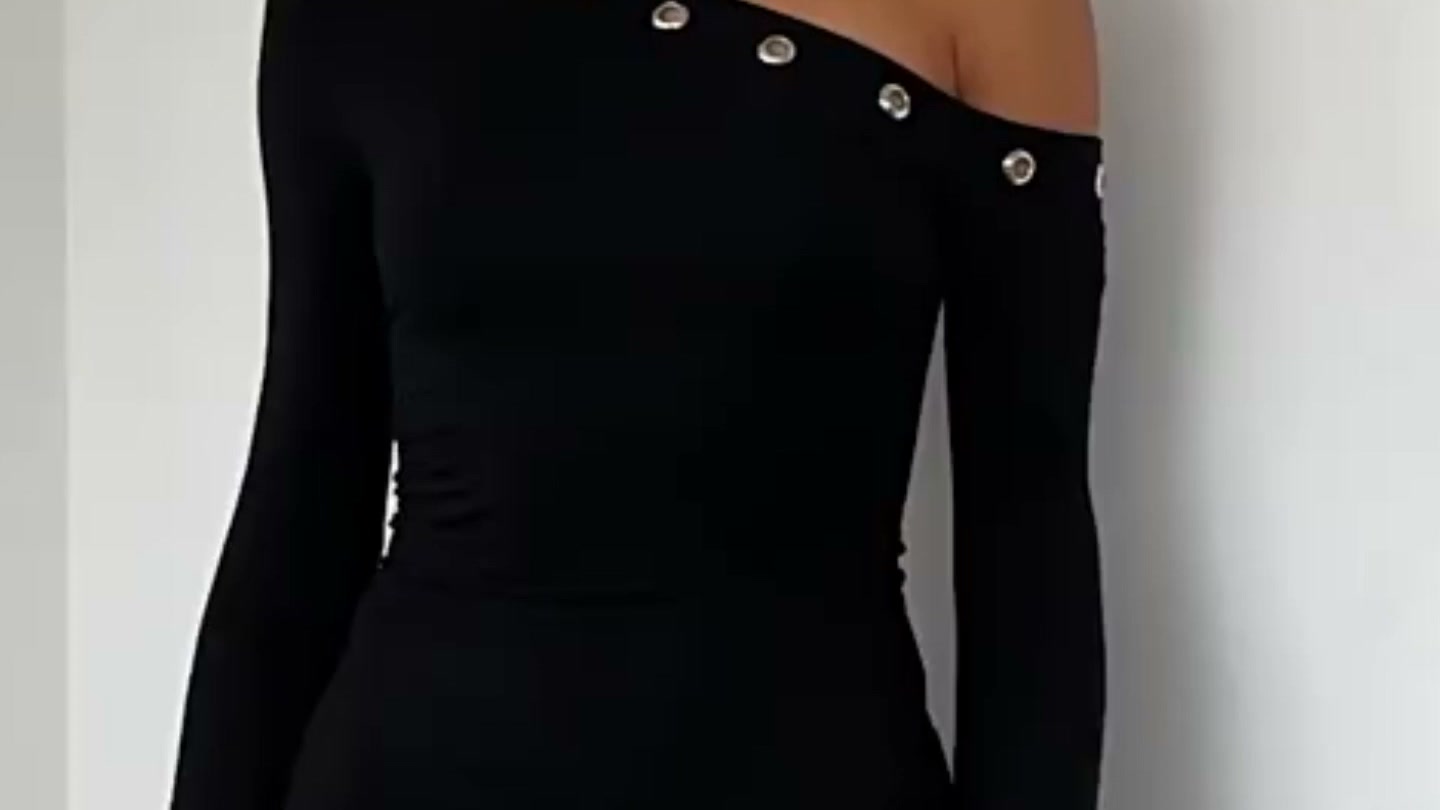 Asymmetric Off-Shoulder Mini Dress — Save Up to 50%