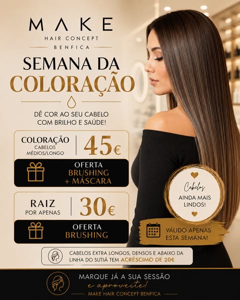 Coloração desde 30€ esta semana