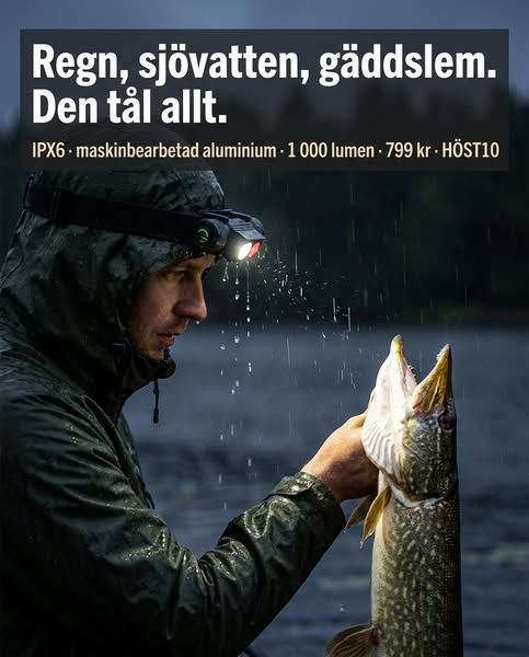 1 000 lumen. Upp till 69 timmar.