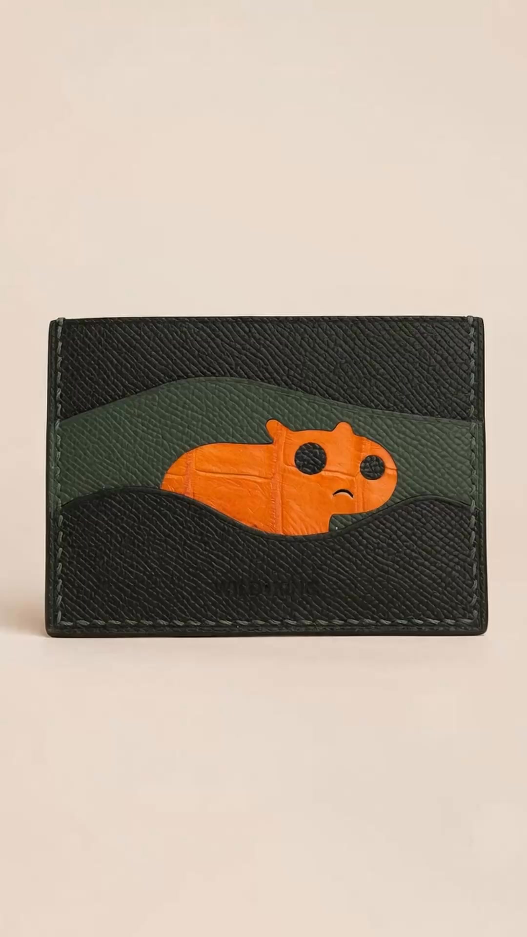 Minimalist Golden Pueblo Leather Card Holder - Stupid Alligator