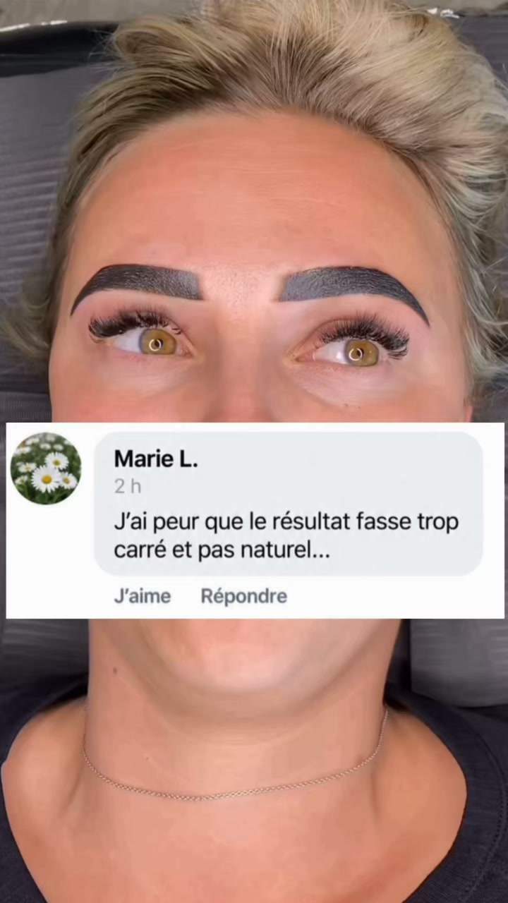 Des sourcils dessinés, un rendu doux