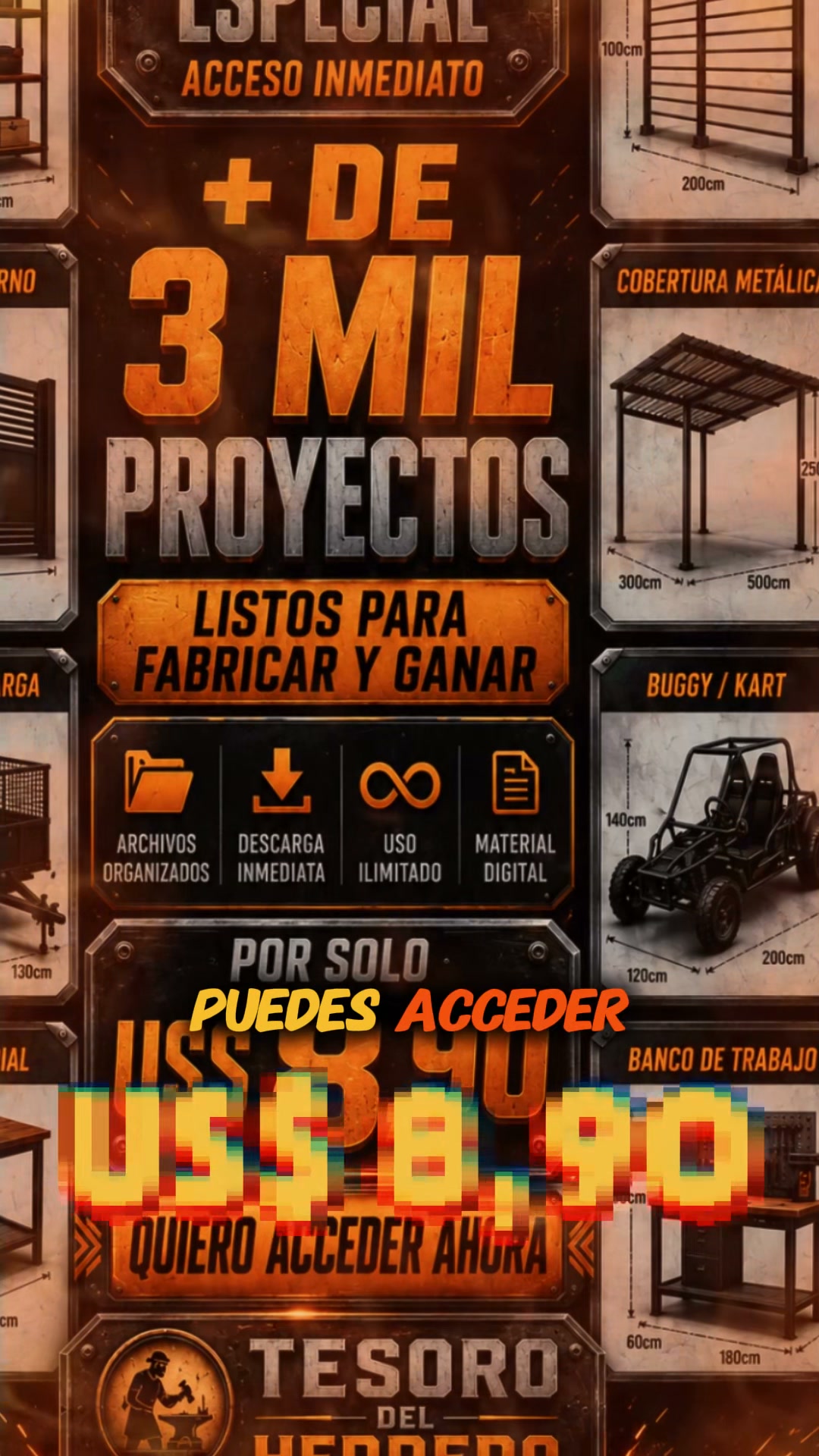 Tesoro del Herrero: Más de 3.000 Proyectos Listos para Fabricar