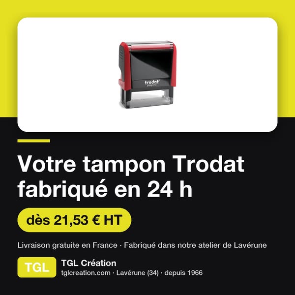 Tampon Trodat en 24 h
