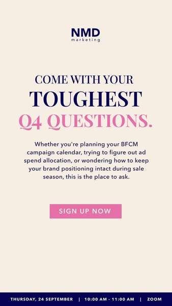 Q4 AMA For Fashion & Beauty Brands