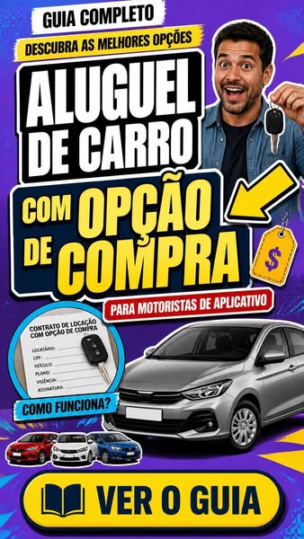 Aluguel com opção de compra: Como funciona para motoristas Uber