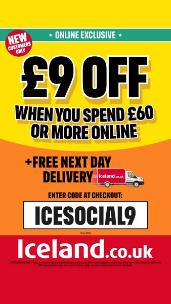£9 off £60+