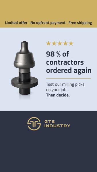 Test 50 milling picks risk-free