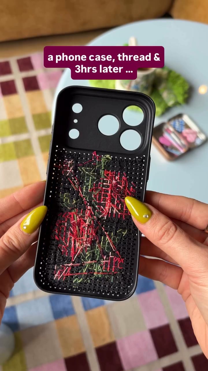 Viral Cross-Stitch iPhone Case