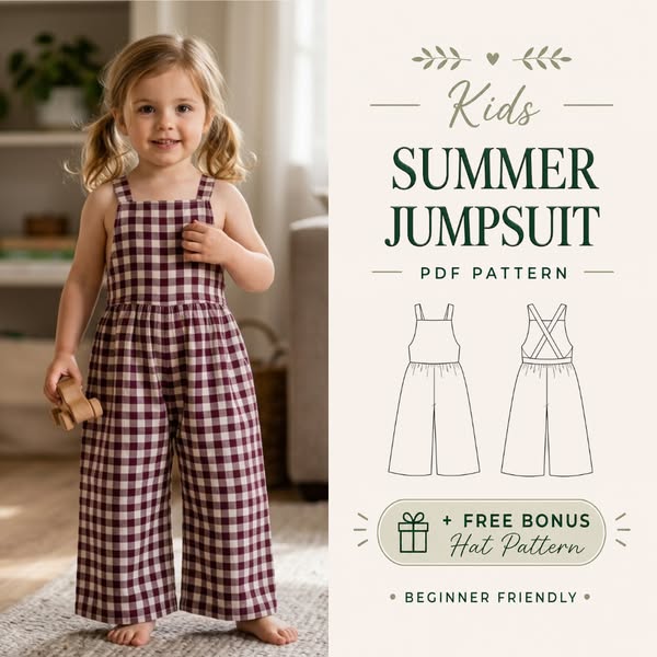 90% Off Girls Playsuit Sewing Pattern