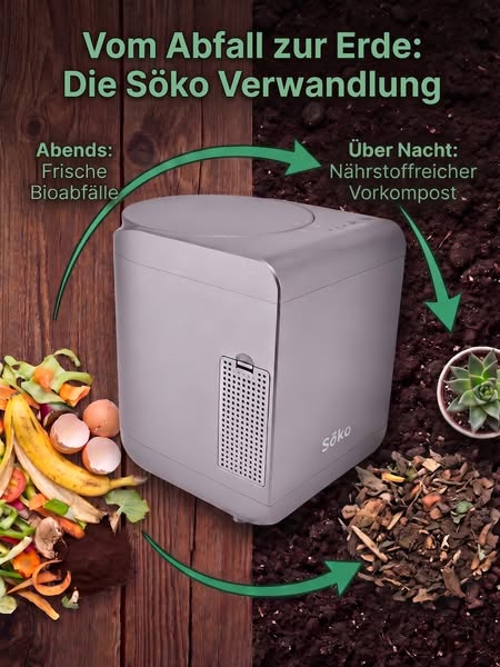 Söko Elektrischer Küchenkomposter – geruchsarm & leise