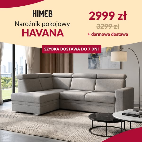 Havana z dostawą do 7 dni! Teraz tylko 2999 zł