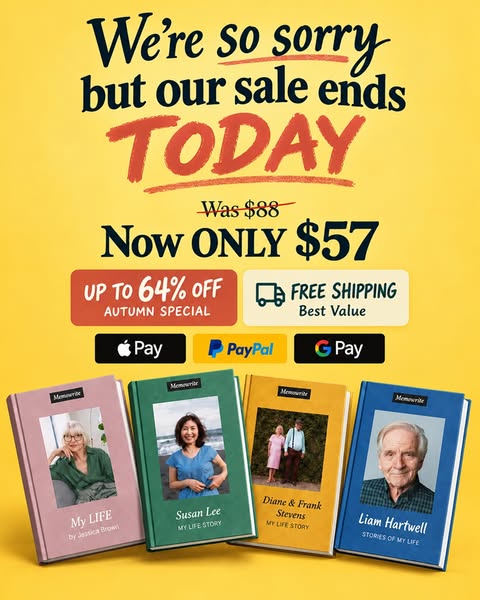 Autumn Sale – 64% Off. Your Story Can't Wait.
