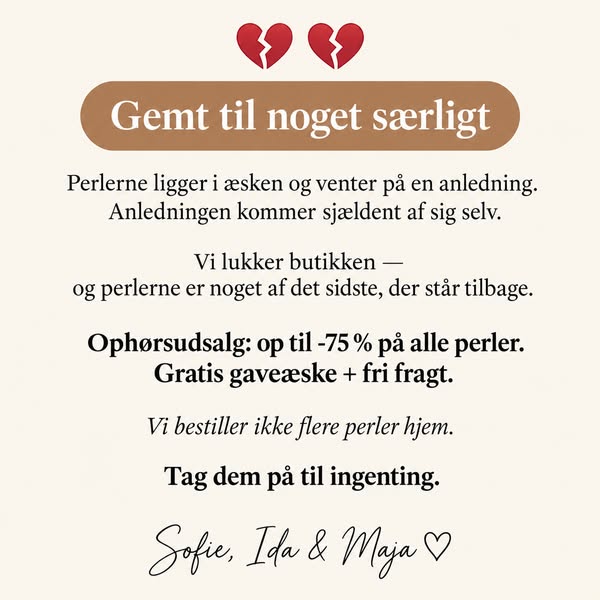 Ophørsudsalg: op til -75%