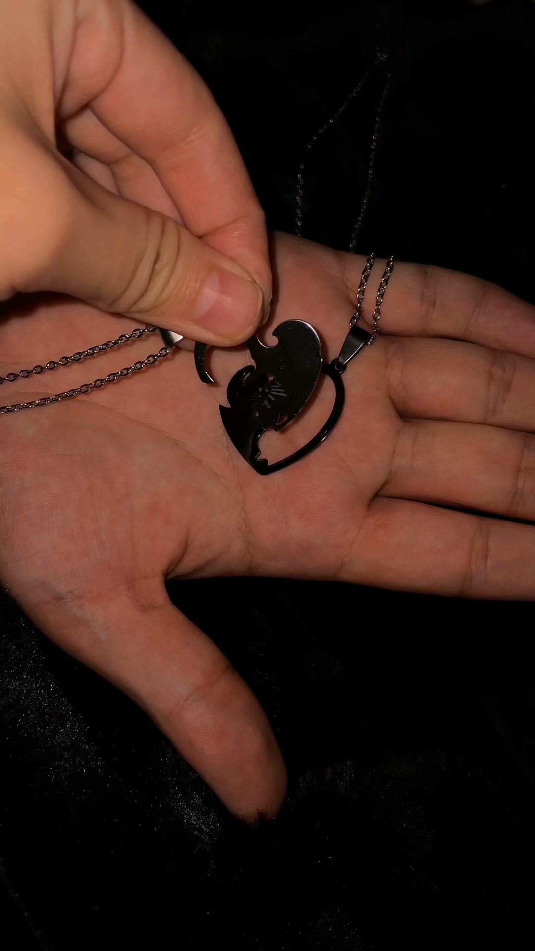 Cute Cat Matching Necklace Set With Ring