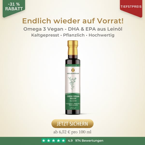 31% sparen: Veganes Omega 3 Öl