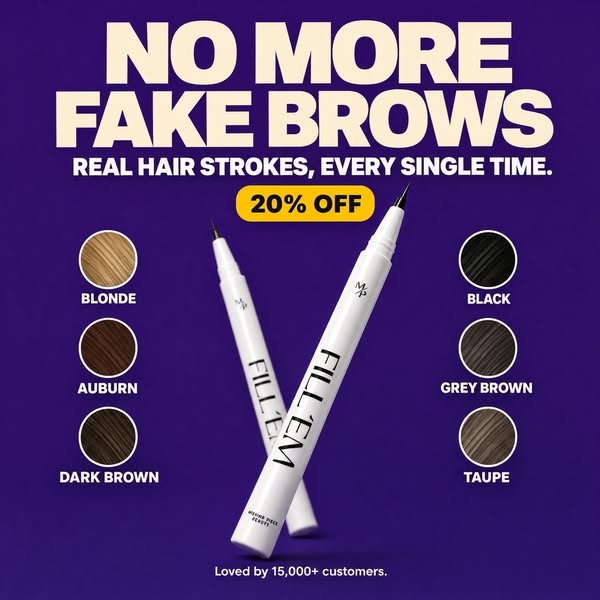 The brow pen that draws hair, not lines.