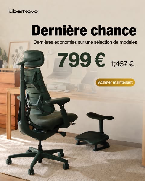 Dernière chance : jusqu'à 44 % de remise + repose-pieds offert