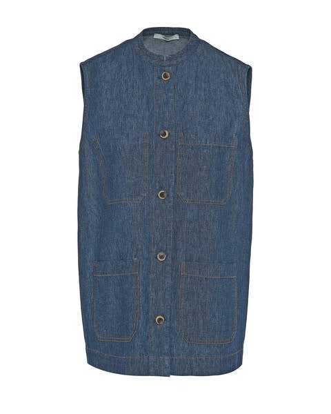 Milla Denim μακρύ Γιλέκο
