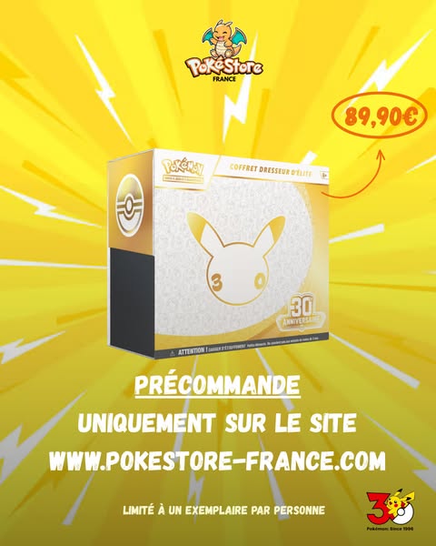 La collection Pokémon 30 ans est là