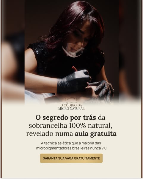 O segredo da sobrancelha 100% natural, numa aula gratuita