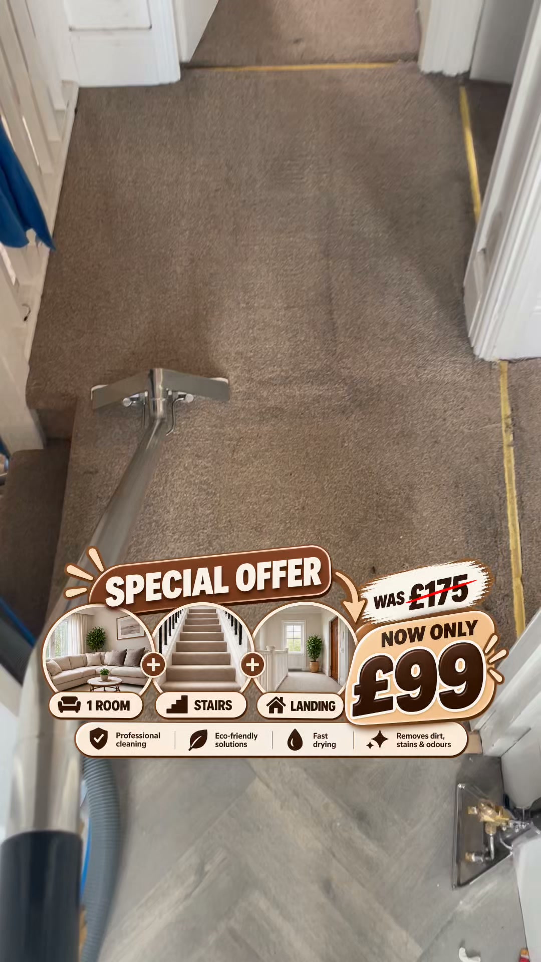 1ROOM + STAIRS + LANDING — ONLY £99 SEPTEMBER SPECIAL!
