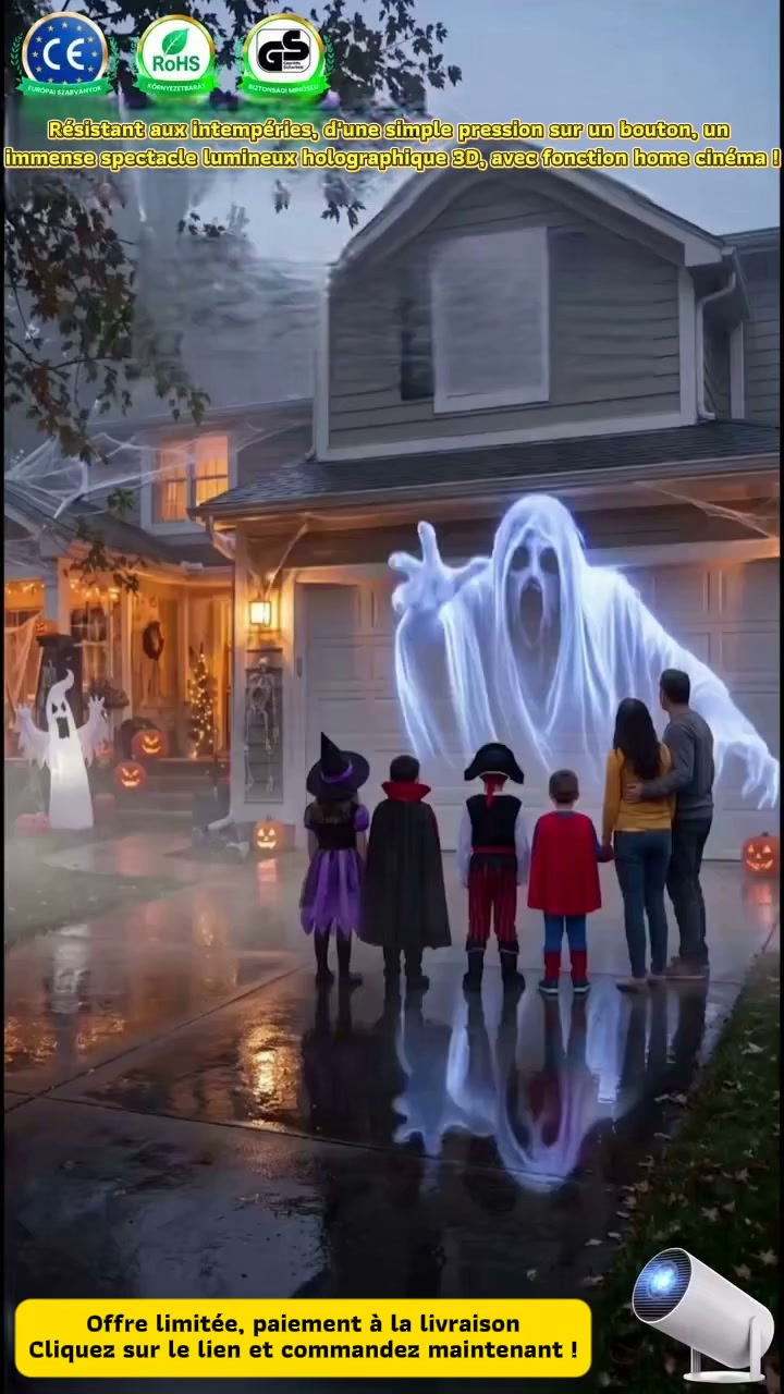 Lampe de projection Halloween – créez instantanément une ambiance de fête terrifiante