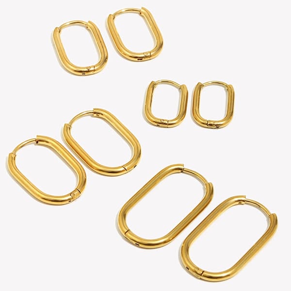 Elegant U-Shape Hoop Earrings
