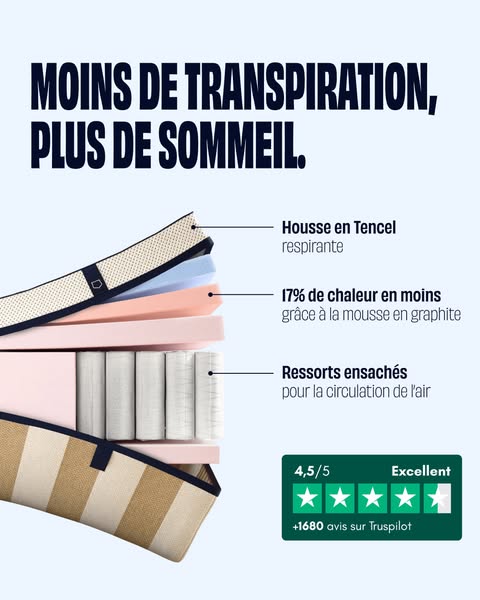 Moins de transpiration, plus de sommeil