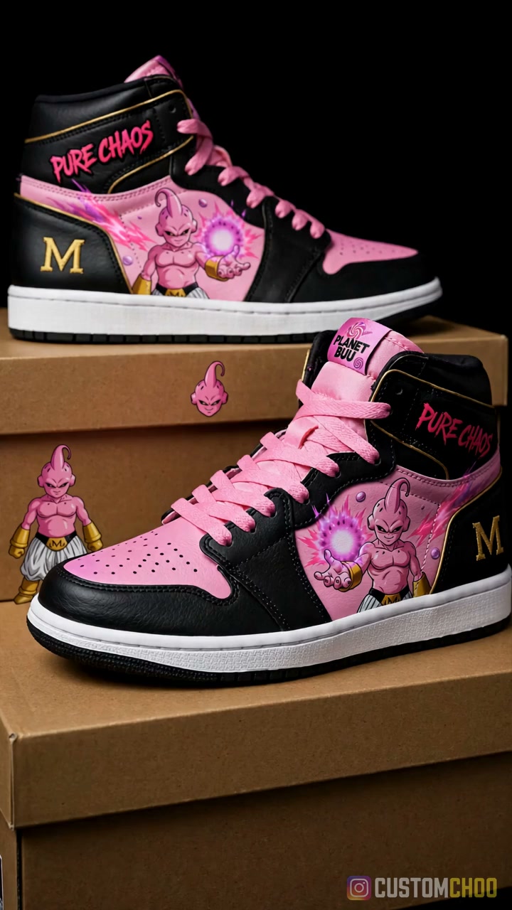 Majin Buu Anime Canvas High Top Sneakers