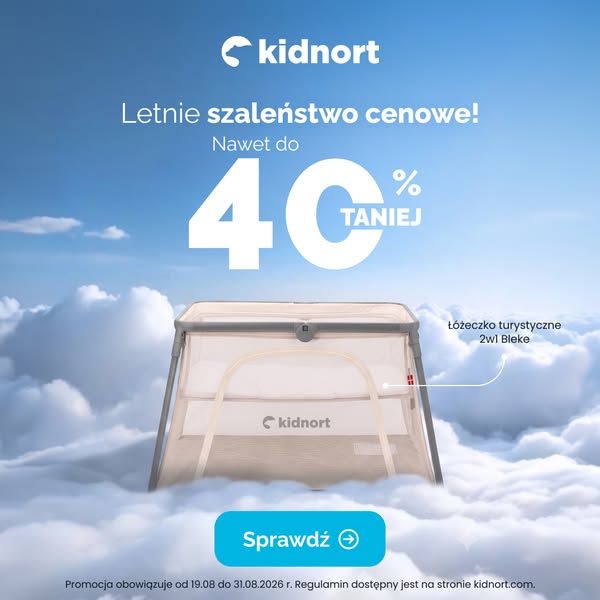 Letnie szaleństwo cenowe w Kidnort. Wszystkie produkty nawet 40% taniej | Kidnort.com