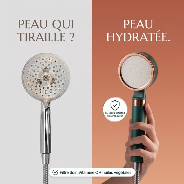 Pommeau de douche à double filtration