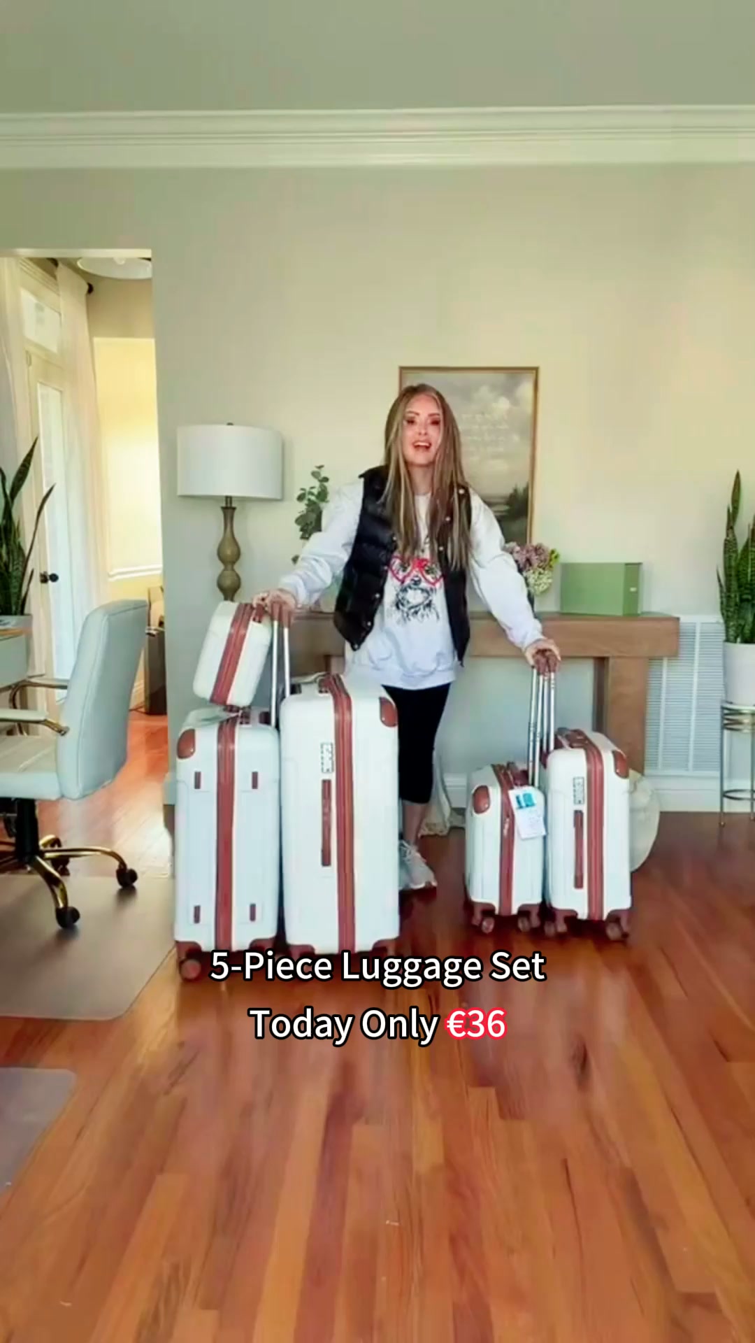 5-Piece Luggage Set + FREE 30-Piece Storage Set