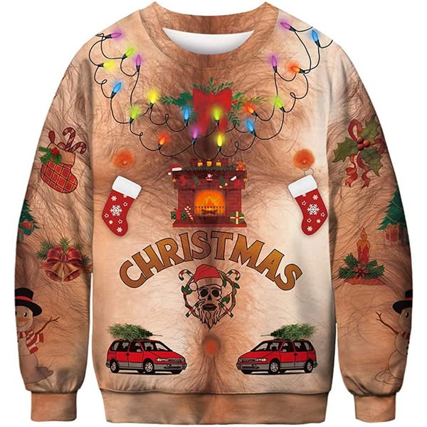 3D Fun Printed Christmas Ugly Sweatshirt Series 010